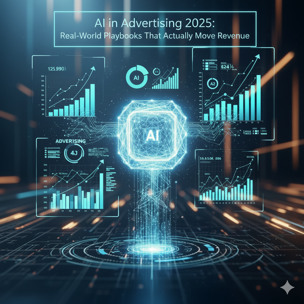 AI in advertising 2025 — marketers blending AI automation with human creativity to cut CAC and boost ROAS